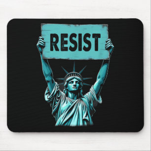 Patriotic 4th Of July Statue Of Liberty Resist Tru Mouse Mat