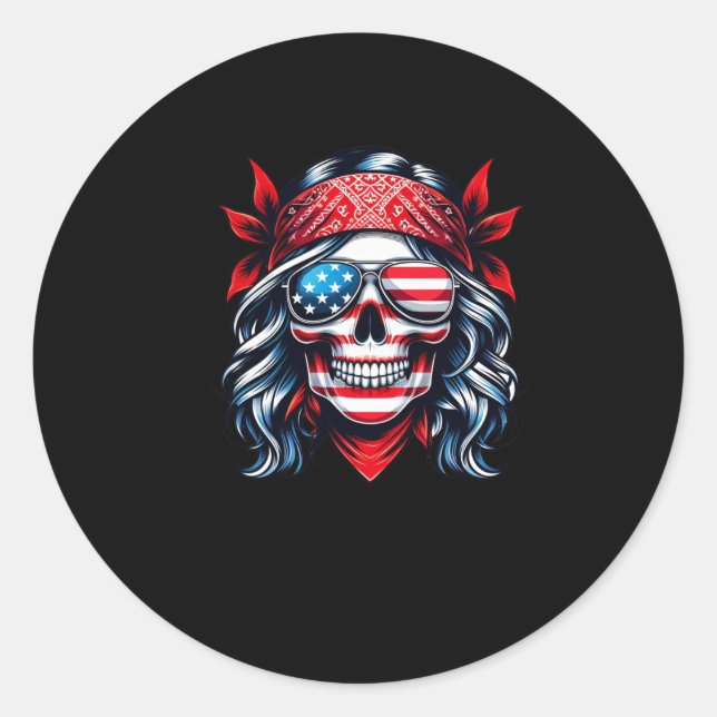 Patriotic 4th Of July Sticker  (Front)