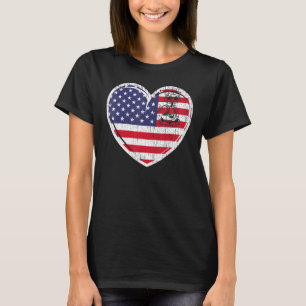 Patriotic 4th Of July Us Flag Red White & Blue Cut T-Shirt
