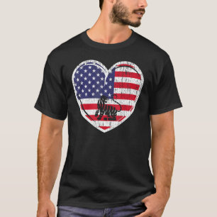 Patriotic 4th Of July Us Flag Red White & Blue Tig T-Shirt