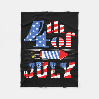 Patriotic 4th Of July Usa Independence Day Fleece Blanket