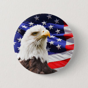 Patriotic 6 Cm Round Badge