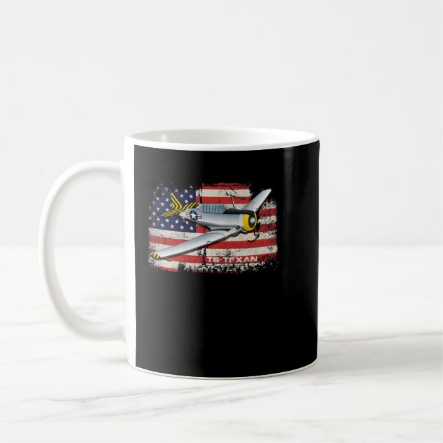 Patriotic A-10 Warthog jet American flag Coffee Mug (Left)
