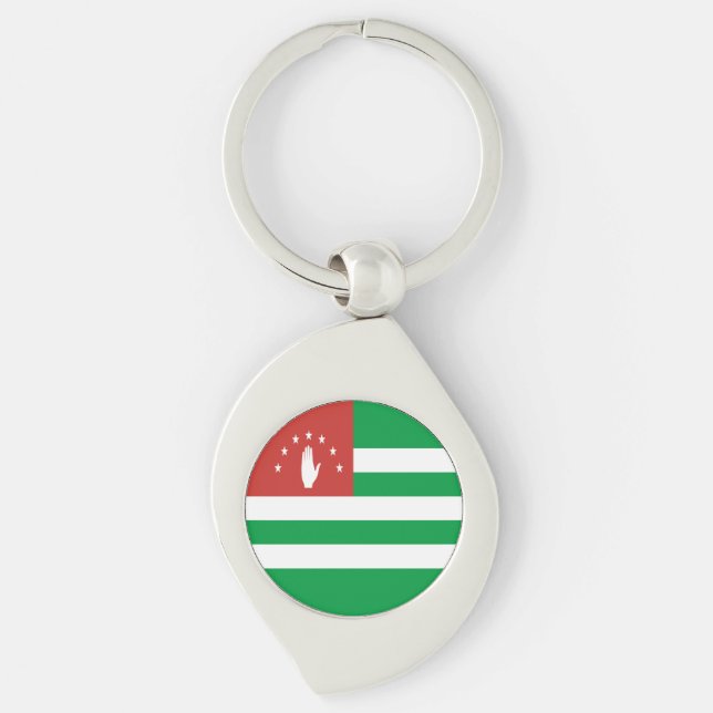 Patriotic Abkhazia Flag Key Ring (Front)