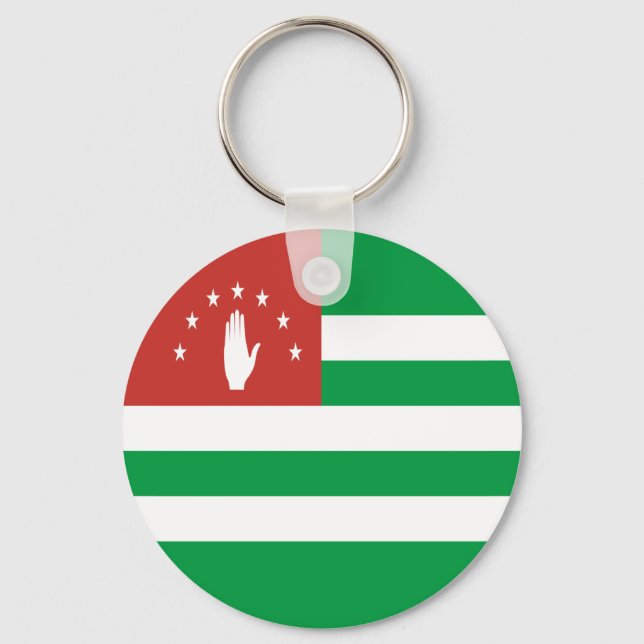 Patriotic Abkhazia Flag Key Ring (Front)