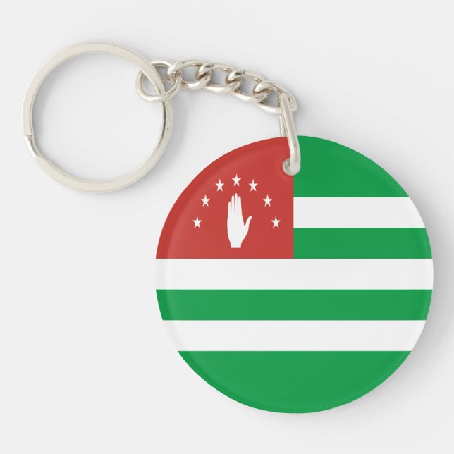 Patriotic Abkhazia Flag Key Ring (Front)
