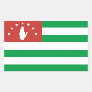 Patriotic Abkhazia Flag Rectangular Sticker