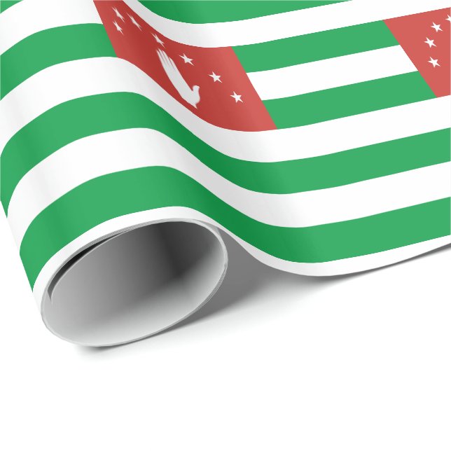 Patriotic Abkhazia Flag Wrapping Paper (Roll Corner)