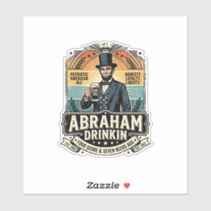 Patriotic Abraham Drinkin Retro Distressed