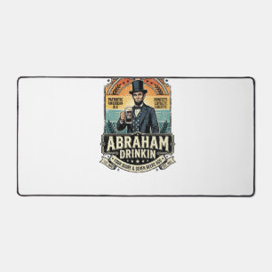Patriotic Abraham Drinkin Retro Distressed Desk Mat