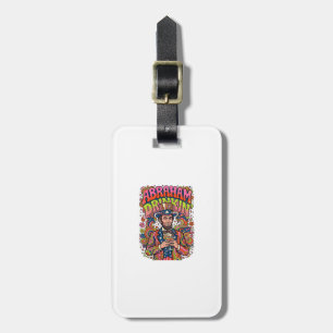 Patriotic Abraham Drinkin Retro Luggage Tag