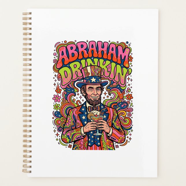 Patriotic Abraham Drinkin Retro Planner (Front)