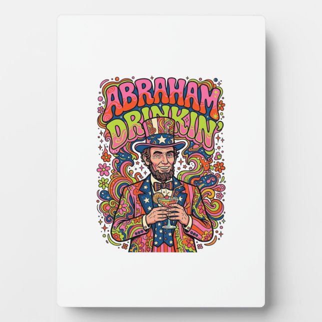 Patriotic Abraham Drinkin Retro Plaque (Front)