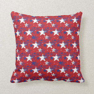Patriotic Abstract Stars Cushion