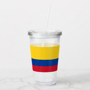 Patriotic Acrylic Tumbler with flag of Colombia