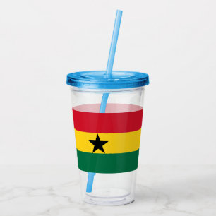 Patriotic Acrylic Tumbler with flag of Ghana