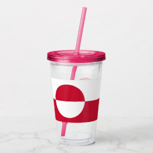 Patriotic Acrylic Tumbler with flag of Greenland