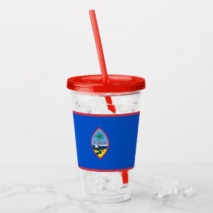 Patriotic Acrylic Tumbler with flag of Guam