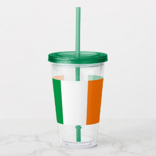 Patriotic Acrylic Tumbler with flag of Ireland