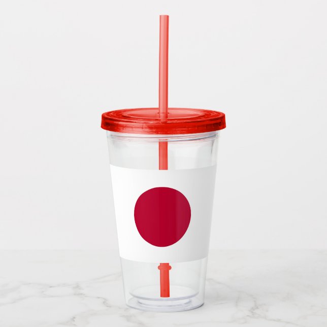 Patriotic Acrylic Tumbler with flag of Japan (Front)