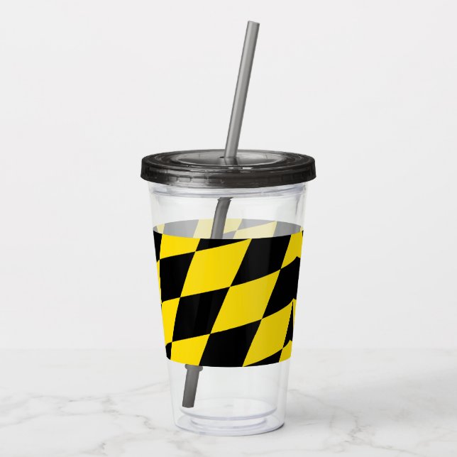 Patriotic Acrylic Tumbler with flag of Munich (Back)