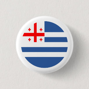 Patriotic Adjara Flag 3 Cm Round Badge