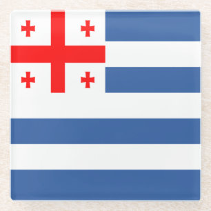Patriotic Adjara Flag Glass Coaster