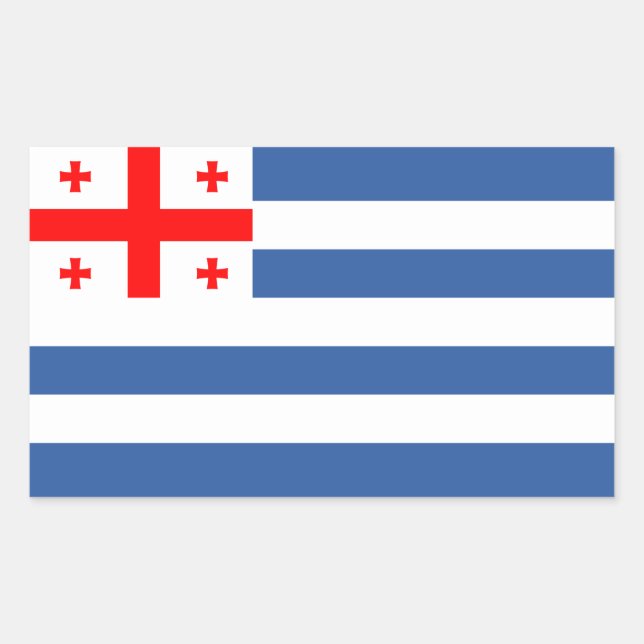 Patriotic Adjara Flag Rectangular Sticker (Front)