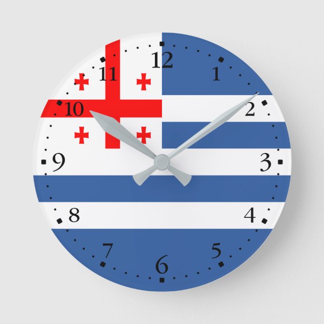 Patriotic Adjara Flag Round Clock (Front)