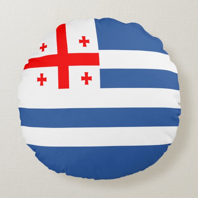 Patriotic Adjara Flag Round Cushion (Front)