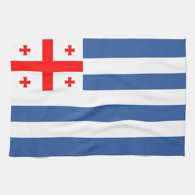Patriotic Adjara Flag Tea Towel (Horizontal)