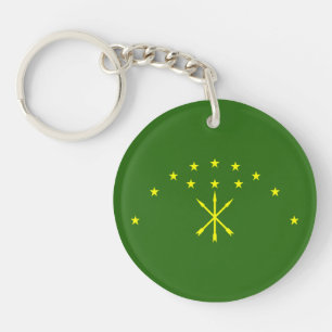 Patriotic Adygea Flag Key Ring
