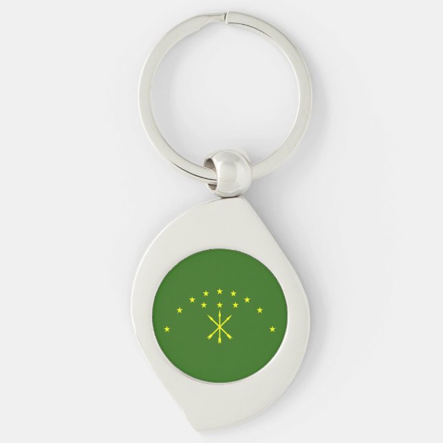 Patriotic Adygea Flag Key Ring (Front)