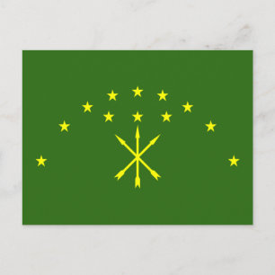 Patriotic Adygea Flag Postcard
