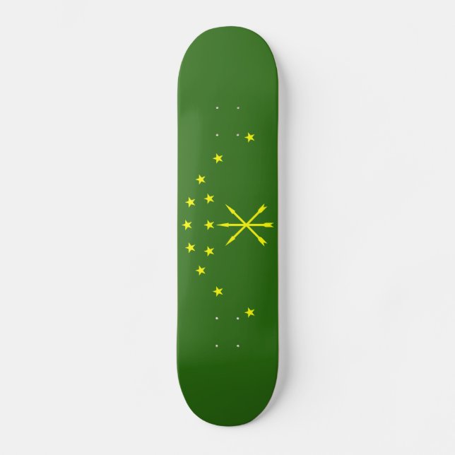 Patriotic Adygea Flag Skateboard (Front)