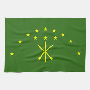 Patriotic Adygea Flag Tea Towel