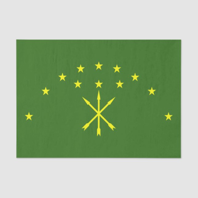 Patriotic Adygea Flag Tissue Paper (Front)