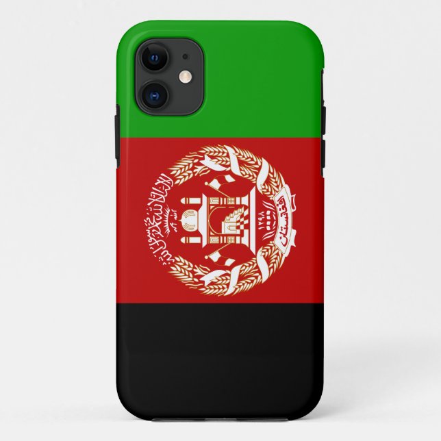 Patriotic Afghanistan Flag Case-Mate iPhone Case (Back)