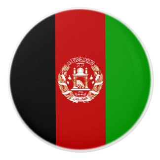 Patriotic Afghanistan Flag Ceramic Knob