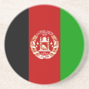 Patriotic Afghanistan Flag Coaster