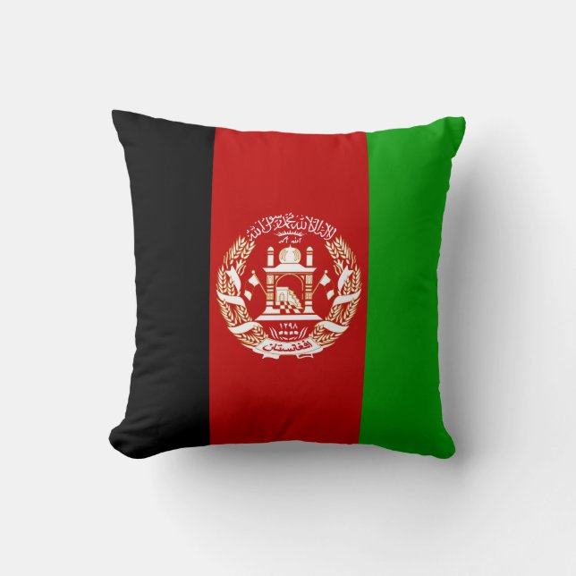 Patriotic Afghanistan Flag Cushion (Front)