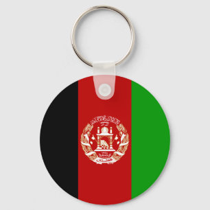 Patriotic Afghanistan Flag Key Ring