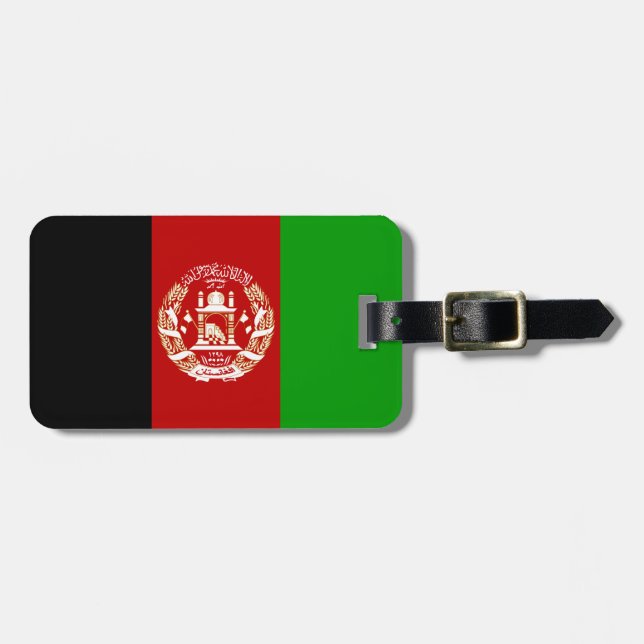 Patriotic Afghanistan Flag Luggage Tag (Front Horizontal)