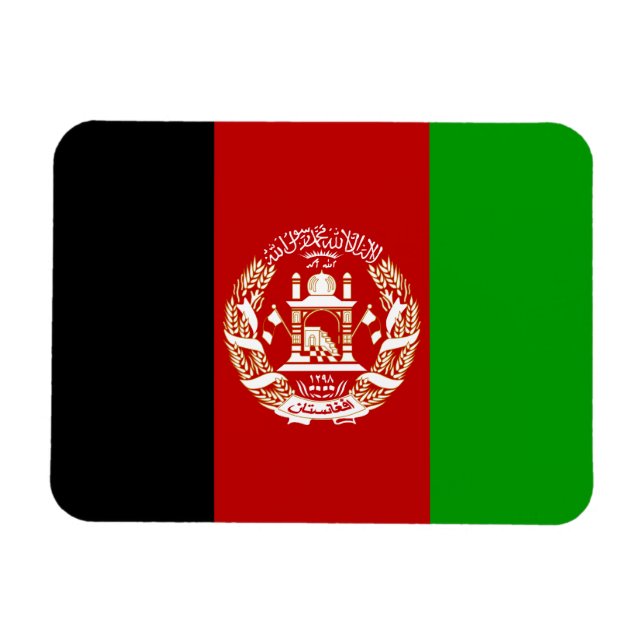 Patriotic Afghanistan Flag Magnet (Horizontal)