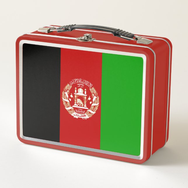 Patriotic Afghanistan Flag Metal Lunch Box (Front)