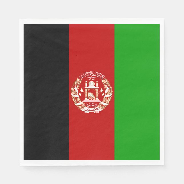 Patriotic Afghanistan Flag Napkin (Front)