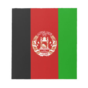 Patriotic Afghanistan Flag Notepad