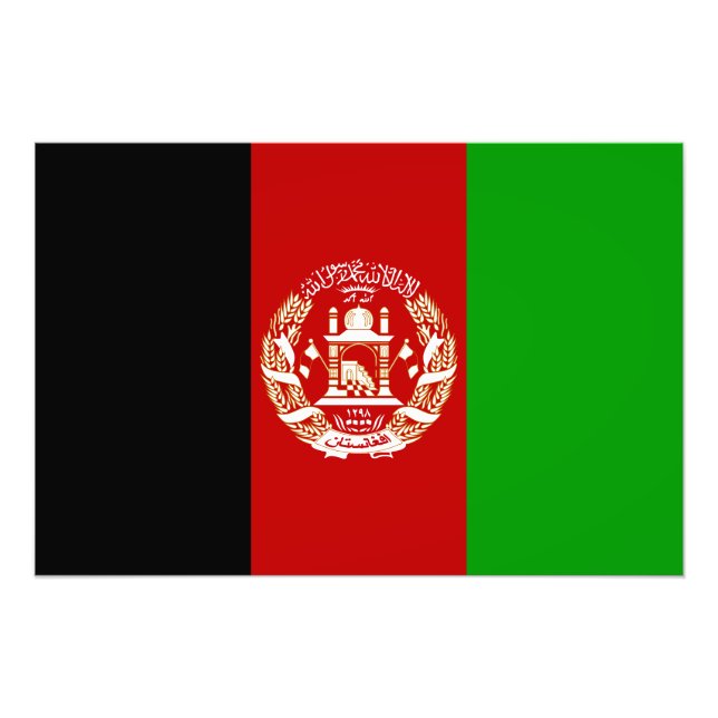 Patriotic Afghanistan Flag Photo Print (Front)