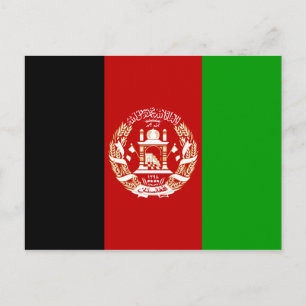 Patriotic Afghanistan Flag Postcard