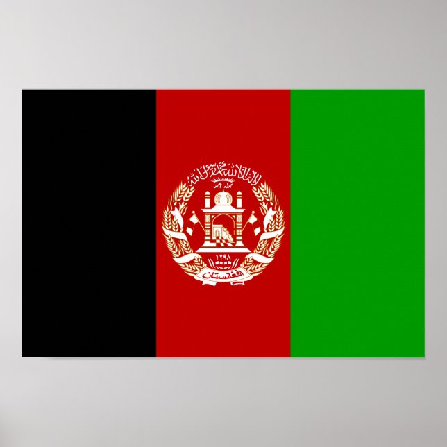 Patriotic Afghanistan Flag Poster (Front)